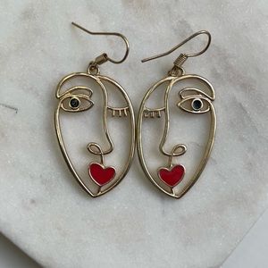 Abstract Face Earrings
